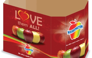 Washington Apples' Love Campaign - Supermarket Display Bin